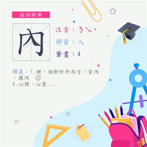 內是人還是入|字:內 (注音:ㄋㄟˋ,部首:入) 